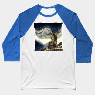 Starry Night Above The Shrieking Shack Baseball T-Shirt